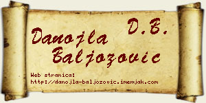 Danojla Baljozović vizit kartica